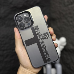 Simple English Cross Case comfortable for iPhone Soft TPU Bumper Drop Protection Rugged Durable Back Cover for Girl and Boy