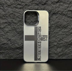 Simple English Cross Case comfortable for iPhone Soft TPU Bumper Drop Protection Rugged Durable Back Cover for Girl and Boy