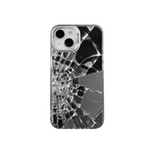 broken glass Case comfortable for iPhone Soft TPU Bumper Drop Protection Rugged Durable Back Cover for Girl and Boy