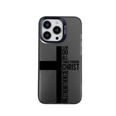 Simple English Cross Case comfortable for iPhone Soft TPU Bumper Drop Protection Rugged Durable Back Cover for Girl and Boy