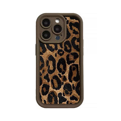 Leopard print Pattern TPU Phone Case comfortable for iPhone E Soft TPU Bumper Drop Protection Rugged Durable Back Cover for Girl and Boy