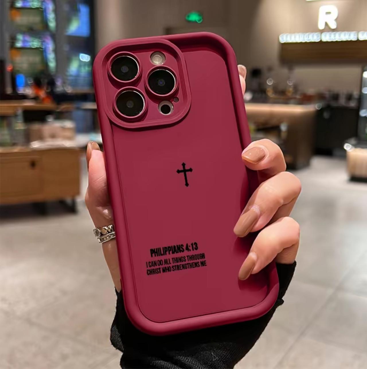 Simple Cross Pattern TPU Phone Case