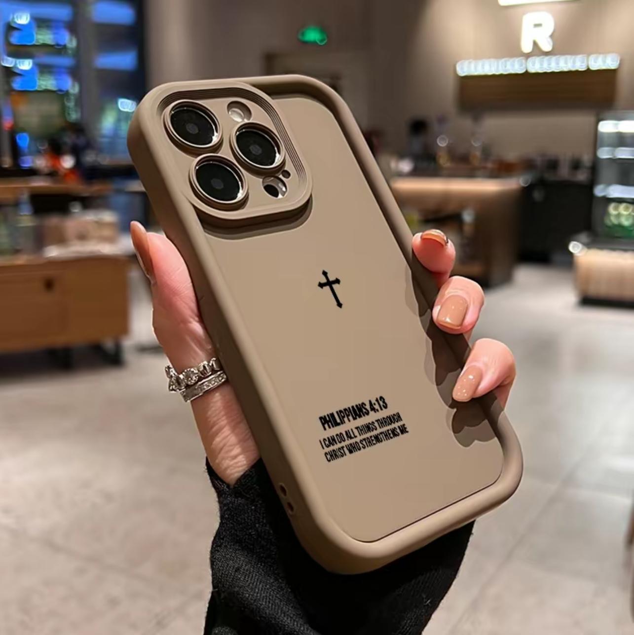 Simple Cross Pattern TPU Phone Case