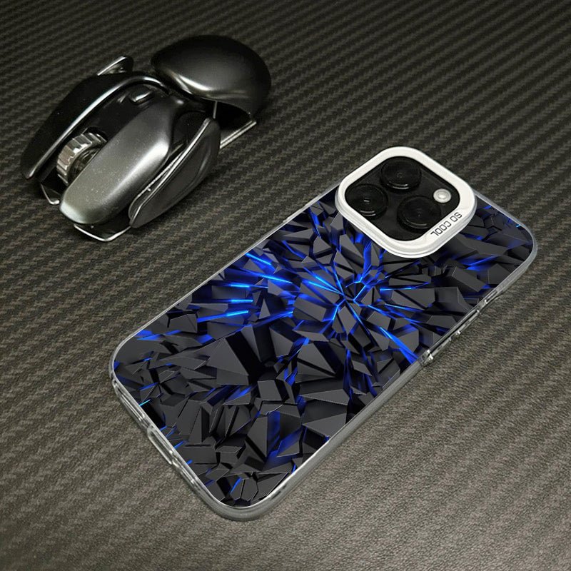 Cool Blue Light Case comfortable for iPhone Soft TPU Bumper Drop Protection Rugged Durable Back Cover for Girl and Boy