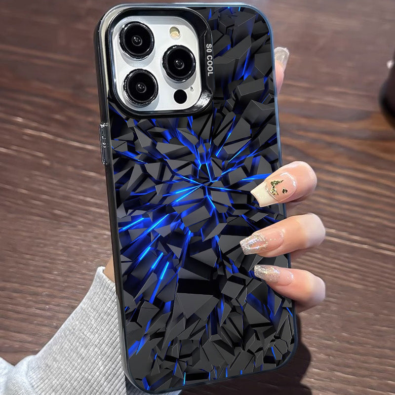 Cool Blue Light Case comfortable for iPhone Soft TPU Bumper Drop Protection Rugged Durable Back Cover for Girl and Boy