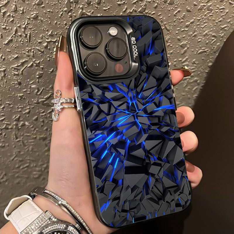 Cool Blue Light Case comfortable for iPhone Soft TPU Bumper Drop Protection Rugged Durable Back Cover for Girl and Boy
