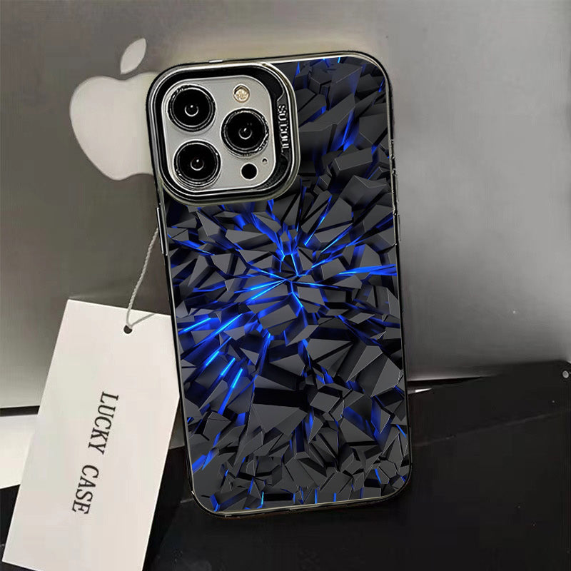 Cool Blue Light Case comfortable for iPhone Soft TPU Bumper Drop Protection Rugged Durable Back Cover for Girl and Boy