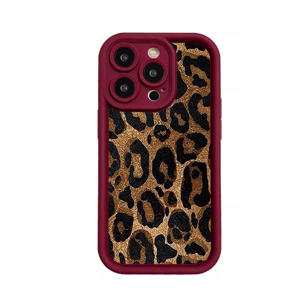Leopard print Pattern TPU Phone Case comfortable for iPhone E Soft TPU Bumper Drop Protection Rugged Durable Back Cover for Girl and Boy